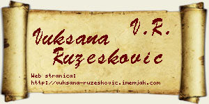 Vuksana Ružesković vizit kartica